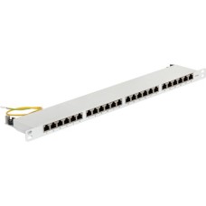 DeLOCK Patchpanel 24P Cat.6 0.5 HE(grau)
