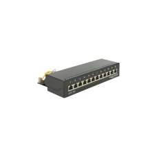 DeLOCK Patchpanel Desktop 12 P Cat.6A(schwarz)