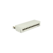 DeLOCK Patchpanel Desktop 12 P Cat.6A(grau)