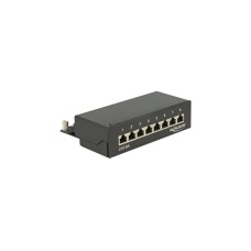 DeLOCK Patchpanel Desktop 8 P Cat.6A(schwarz)
