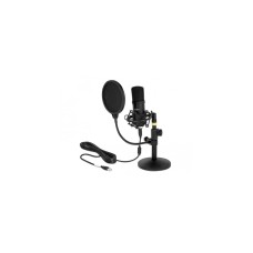 DeLOCK Professionelles USB Kondensator Mikrofon(schwarz, Set für Podcasting und Gaming)