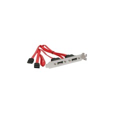 DeLOCK Slotblech SATA auf eSATA, Slotblende(2 Port, Retail)