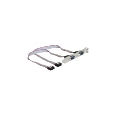 2x Seriell 9 Pin Stecker(grau, 27cm Kabel)
