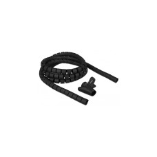 DeLOCK Spiralschlauch mit Einziehwerkzeug, 2,5 Meter x 25mm, Kabelschlauch(schwarz)
