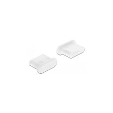 DeLOCK Staubschutz für USB Type-C Buchse, Schutzkappe(weiß, 10 Stück)