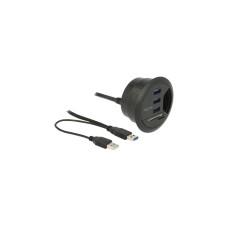 DeLOCK Tisch-Hub 3 Port USB 3.0, Kartenleser(+ 2 Slot SD Card Reader)