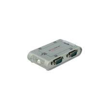 4x Seriell RS-232 Stecker(silber, inkl. 1 Meter Verlängerungskabel)
