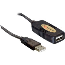 USB-A Buchse(schwarz, 5 Meter)