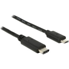 Micro-USB Stecker(schwarz, 1 Meter)