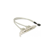 2x USB-A Buchse(grau, 30cm Kabel)