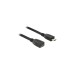 Micro-USB Buchse(schwarz, 0,5 Meter, doppelt geschirmt)