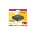 4x RJ-45 Buchse(schwarz, Gigabit LAN, inkl. 80cm USB-Verlängerungskabel)