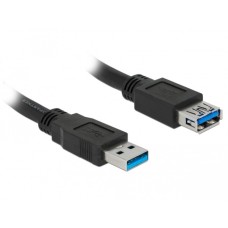 USB-A Buchse(schwarz, 5 Meter, SuperSpeed)