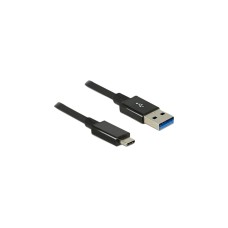 USB-A Stecker(schwarz, 1 Meter, SuperSpeed)