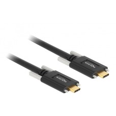 USB-C Stecker(schwarz, 1 Meter, Stecker mit Schrauben)