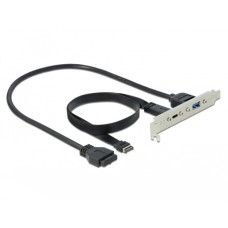 USB-C + USB-A Buchse(schwarz, 50cm Kabel, Laden mit bis zu 60 Watt)