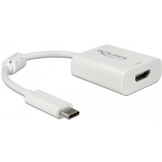 HDMI Buchse(weiß, 10cm, 4K 60Hz, mit HDR Funktion)