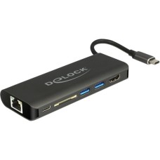 DeLOCK USB C 3.1 Dockingstation(anthrazit, HDMI, USB-C, USB-A, SD-Kartenleser)