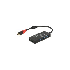 DeLOCK USB-C Hub, USB-Hub(schwarz, USB 3.0, SD, microSD)