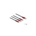 2x USB-C + Lightning Stecker(schwarz/rot, 1 Meter, gesleevt, nur Ladefunktion)