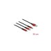 2x USB-C + Lightning Stecker(schwarz/rot, 30cm, gesleevt, nur Ladefunktion)