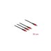 3x USB-C Stecker(schwarz/rot, 30cm, gesleevt, nur Ladefunktion)