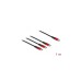 3x USB-C Stecker(schwarz/rot, 1 Meter, gesleevt, nur Ladefunktion)
