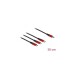 Micro-USB + USB-C + Lightning Stecker(schwarz/rot, 30cm, gesleevt, nur Ladefunktion)