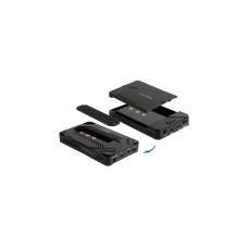 DeLOCK USB Type-C Gehäuse für 1 x M.2 NVMe SSD + 1 x 2.5″ SATA SSD / HDD, Laufwerksgehäuse(schwarz, mit Klon Funktion )