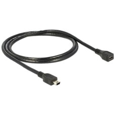 Mini-USB Buchse(schwarz, 1 Meter)