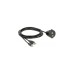 USB A + 3,5mm Klinkenbuchse(schwarz, 2 Meter, mit Einbaubuchse)