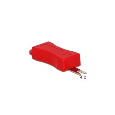 DeLOCK Werkzeug für RJ-45 Secure Clip, Werkzeug-Set(rot, 4 Stück)