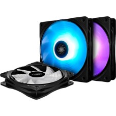DeepCool RF 120 3in1 120x120x25, Gehäuselüfter(schwarz/weiß, 3er Pack)
