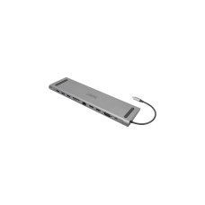Digitus 11 Port USB-C Dockingstation(silber, USB, VGA, HDMI, RJ45)
