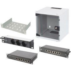 Digitus 25,4 cm (10") Set 1 6HE, IT-Schrank(hellgrau, 6 Höheneinheiten)