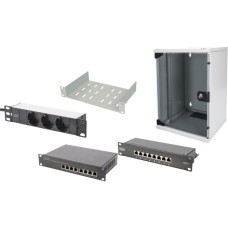 Digitus 25,4 cm (10") Set2 9H, IT-Schrank(grau, 9 Höheneinheiten)