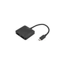 Digitus 2-Port MST Video Hub, Dockingstation(USB-C, 2x DisplayPort)