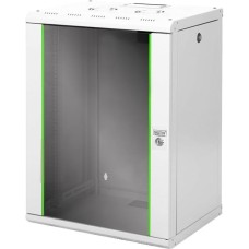 Digitus 483-mm-Wandschrank, 16 HE, IT-Schrank(hellgrau, 16 Höheneinheiten, Outlet)