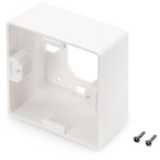 Digitus Aufputzrahmen DN-93803 für Keystone Leerdosen, Einbaurahmen(weiß, 80 x 80mm)