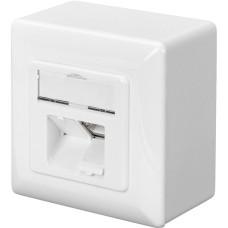 Digitus Datenanschlussdose CAT.6, Klasse E, Aufputz(weiß, 2x RJ-45 Buchse)