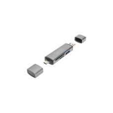 Digitus Dual Card Reader USB-C / USB 3.0, OTG, Kartenleser(grau)