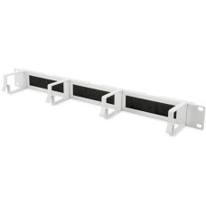 Digitus Kabelrangierpanel mit Bürstenleisten für 483 mm (19")-Schränke, Kabelführung(grau, 1 HE)