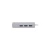 3x USB-A Buchse + RJ-45 Buchse, USB-Hub(weiß/silber, 20cm, Gigabit LAN)