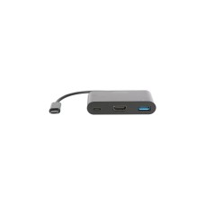 USB-A + USB-C Buchse + HDMI-Buchse, USB-Hub(schwarz, PD, Laden mit bis zu 60 Watt)