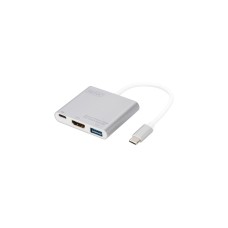 USB-A + USB-C + HDMI-Buchse, USB-Hub(silber/weiß, PD, Laden mit bis zu 100 Watt)