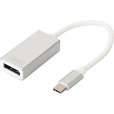 DisplayPort 4K Buchse(weiß/silber, 20cm)