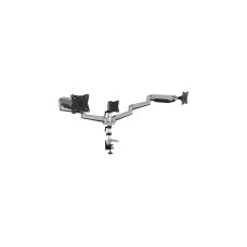 Digitus Universal Triple Monitor Ständer, Monitorhalterung(silber, Tischmontage)