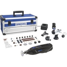 Dremel Akku-Multifunktions-Werkzeug 8260-5/65, 12Volt(schwarz/blau, 2x Li-Ion-Akku 3,0Ah, 65-teiliges Zubehör, Alu-Koffer)