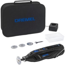 Dremel Akku-Multifunktions-Werkzeug 8260-5, 12Volt(schwarz/blau, Li-Ion-Akku 3,0Ah, 5-teiliges Zubehör, Softbag)