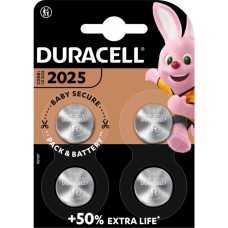 Duracell CR2025 Lithium-Knopfzelle 3V, Batterie(4 Stück, CR2025)